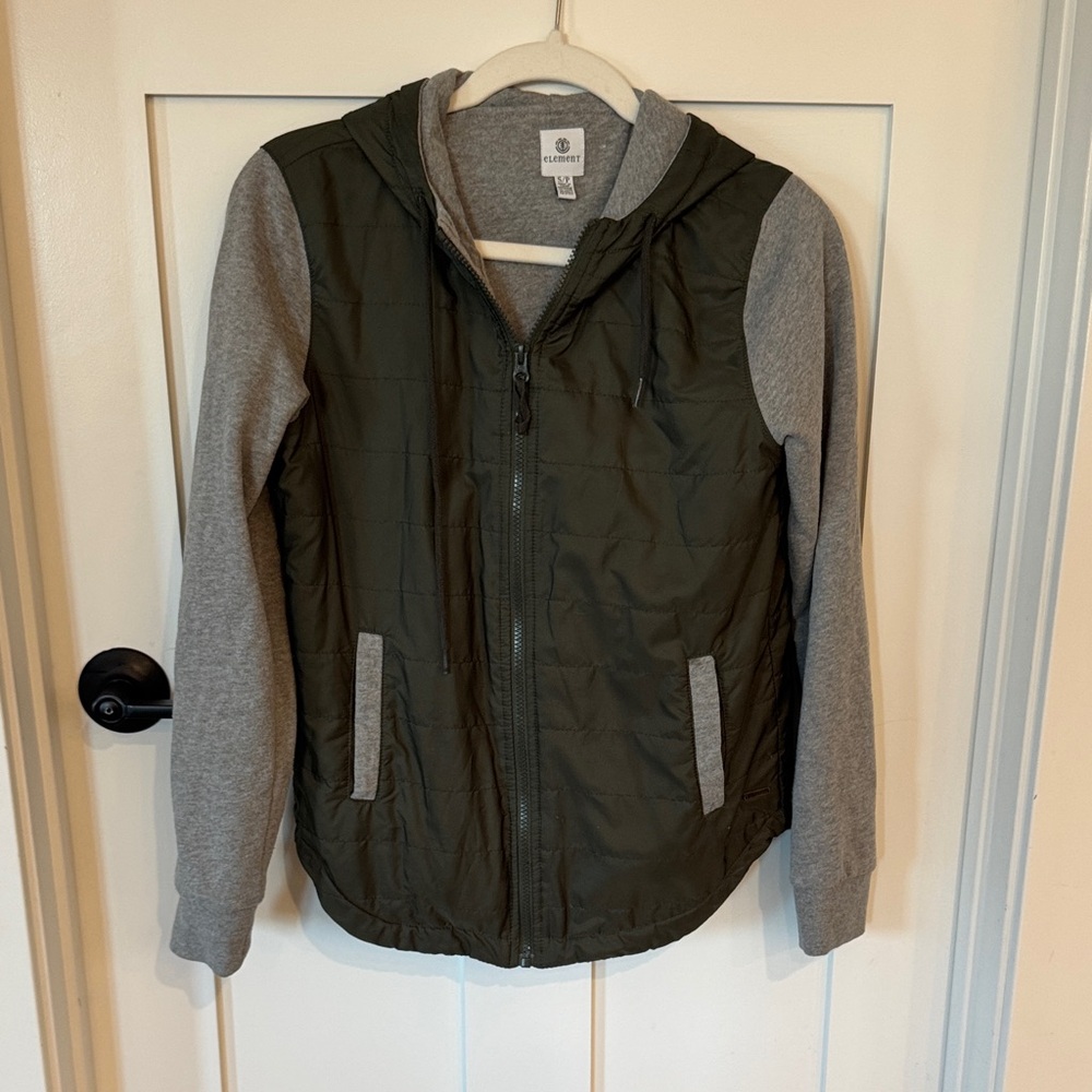Element Kids Olive and Gray Hoodie